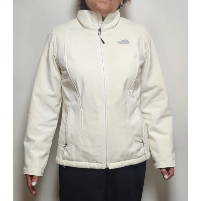 Campera The Northface Rompeviento Con Piel Color Beige