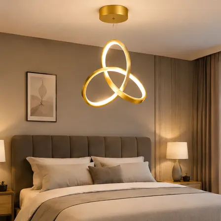 Luminária Pendente Interna Com Design Clover Em Três Cores