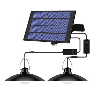 Luz Colgante Solar De Doble Cabezal For Exteriores Luz Colgante Solar De Doble Cabezal For Exteriores