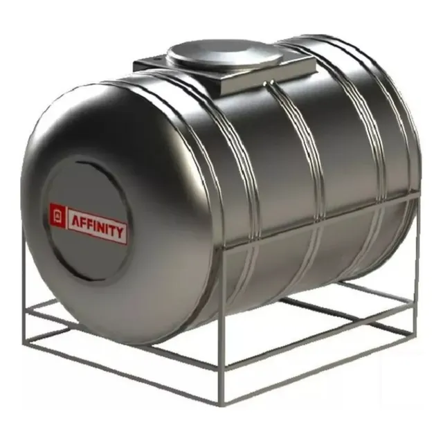 Tanque De Agua Acero Affinity Horizontal Con Base 5000 Lts