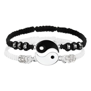 Conjunto 2 Pulseiras Para Casal Ying Yang Namorado Amigo Conjunto 2 Pulseiras Para Casal Ying Yang Namorado Amigo