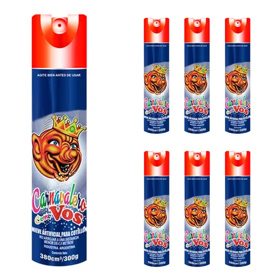 Nieve Artificial Espuma En Aerosol Carnaval X6