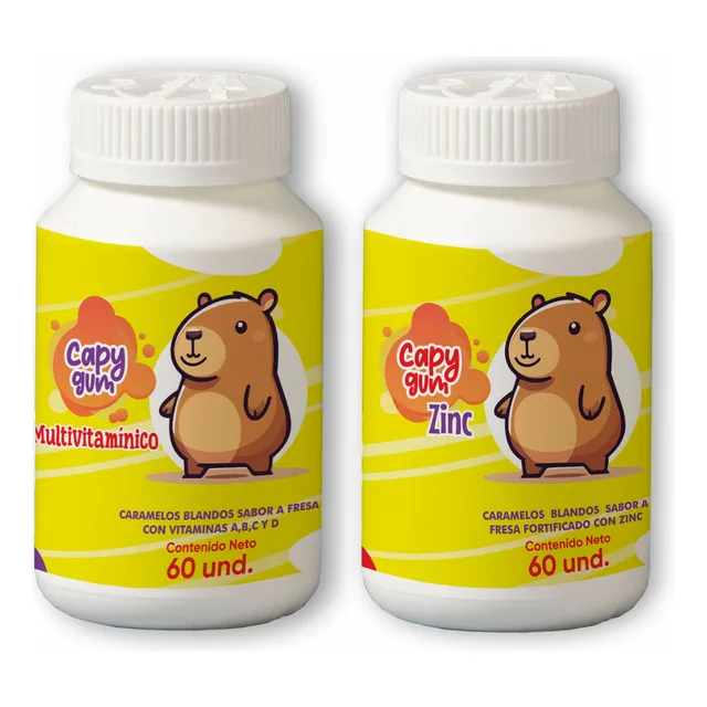 Gomitas De Zinc Y Multivitamínicos De A, B2, B6, B12, C Y D