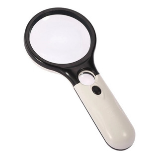 Doble Lupa Portatil De 70 Mm 10x Con Luz Led Ultrabrillante Doble Lupa Portatil De 70 Mm 10x Con Luz Led Ultrabrillante