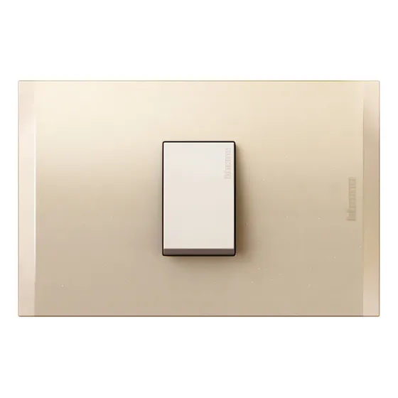 Interruptor Simple 9/12 Armado Perla 10a 220v Bticino Nóbile Color Beige Corriente Nominal 10 A