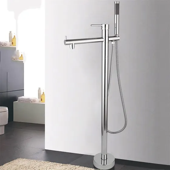 Ducha Para Bañera Montada Suelo Mezclador Agua Fria