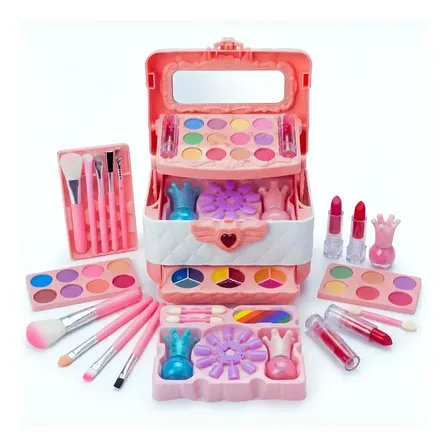 Kit Maquiagem Infantil Maleta Mágica Completa Lavável Menina