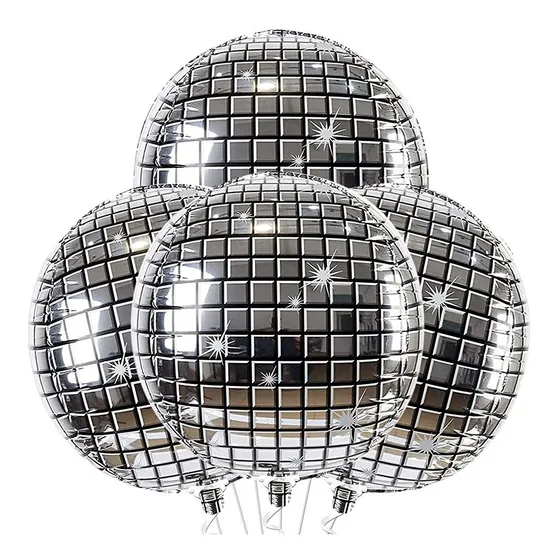 Balão Metalizado Globo 4d Orbz Grande 55cm - 20 Unidades