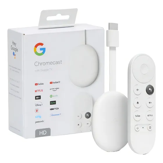 Google Chromecast 4 generación con Google TV blanco