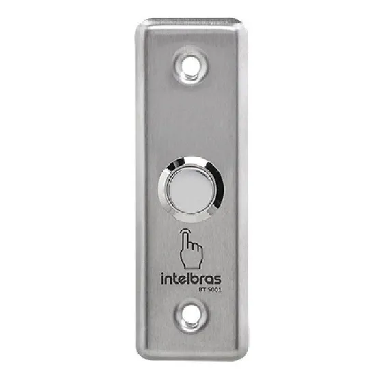 Botoeira Acionadora De Abertura Bt 5001 Aço Inox Intelbras