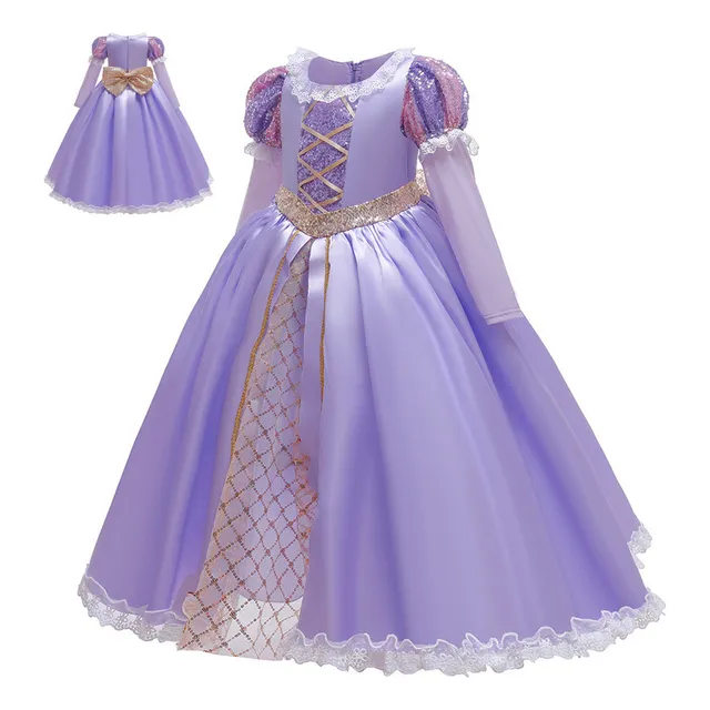 Vestido De La Princesa Rapunzel De Sofía Para Niñas, Disfraz