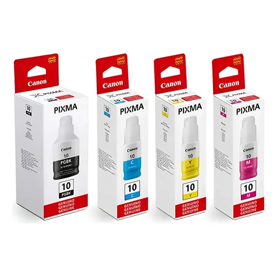 Kit 4 Botellas De Tinta Gi-10 Canon