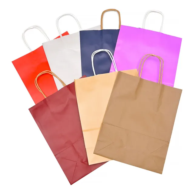 Bolsa Con Asa Kraft 26x12x33 Cm - Goldin Papelería  