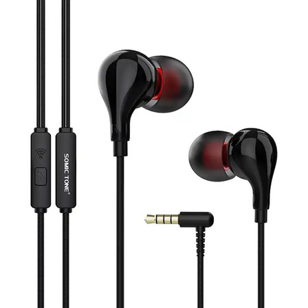 Fone De Ouvido Com Microfone Extra Bass Somic Tone S603 Cor Preto Fone De Ouvido Com Microfone Extra Bass Somic Tone S603 Cor Preto