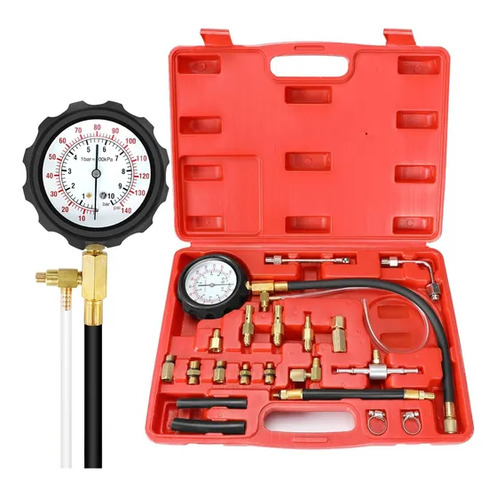 Medidor Manometro Presion Bomba Gasolina Inyeccion Kit 20pcs
