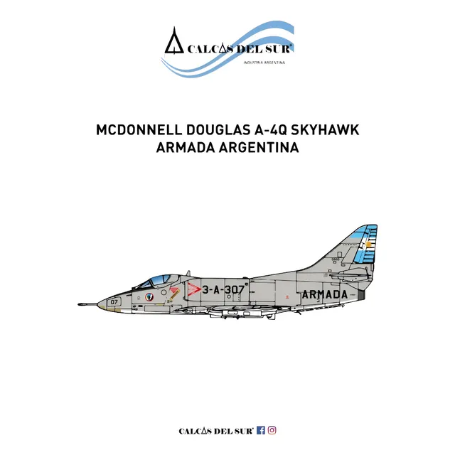Calcas  Douglas A-4 Q Armada Argentina 1/72 Calcas Del Sur