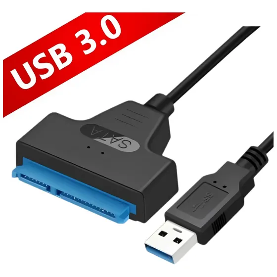 Cabo Adaptador Conversor Hd E Ssd 2.5 Interno Para Externo Cor Preto