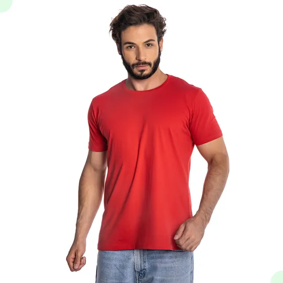 Camiseta Básica Lisa 100% Algodão Premium Malha Leve Moderna