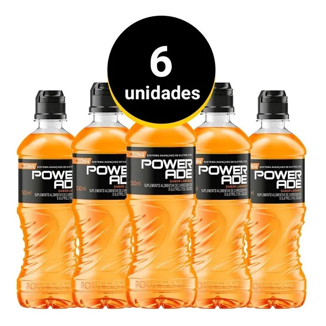 Isotônico Powerade Laranja 500ml  - 6 Unidades