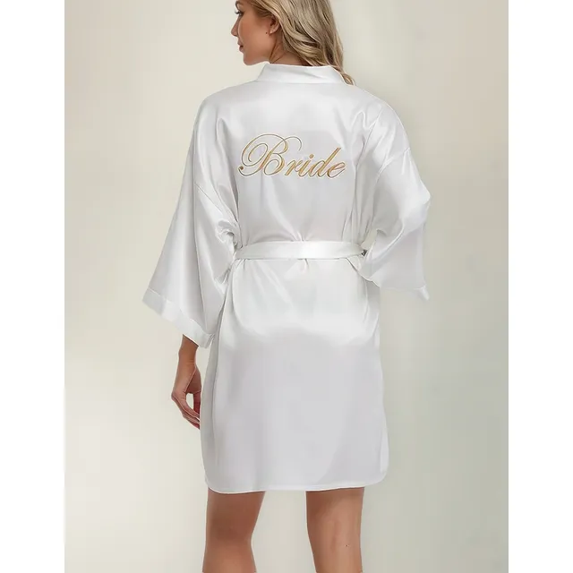 Bata De Novia Para El Hogar Blanca Suave A La Moda Elega L
