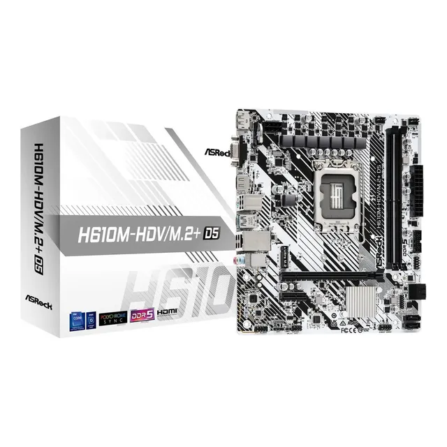 Motherboard Asrock H610m-hdv/m.2+ D5 S1700 Ddr5 Matx