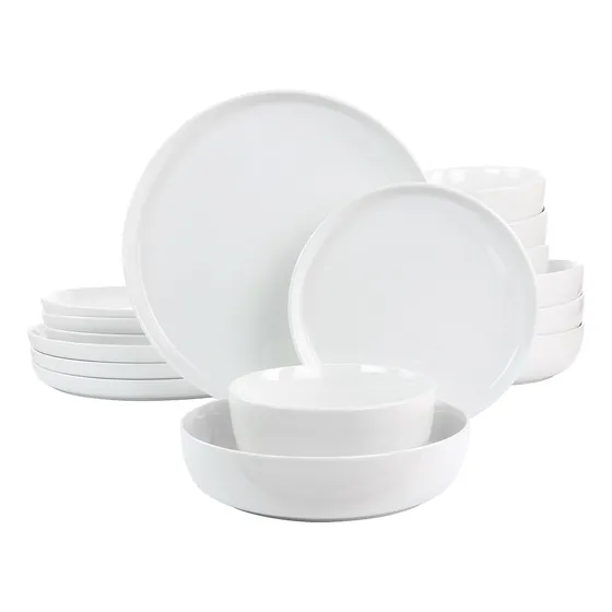 Juego De Vajilla Gibson Home 16 Pzas De Ceramica Blanco