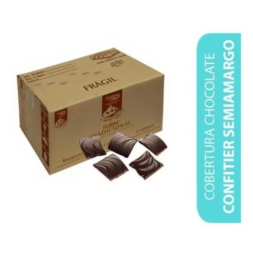 Turin Chocolate Amargo, Semiamargo, Leche O Blanco 1k Granel Chocolate Semiamargo (1 Kg. Granel