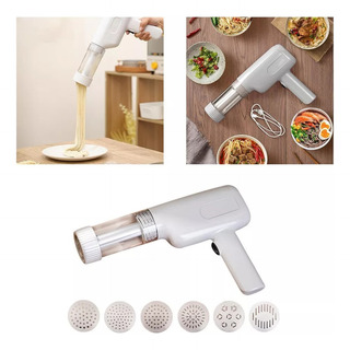 Maquina De Pastas Electrica Portátil Con 6 Moldes De Fideos Maquina De Pastas Electrica Portátil Con 6 Moldes De Fideos