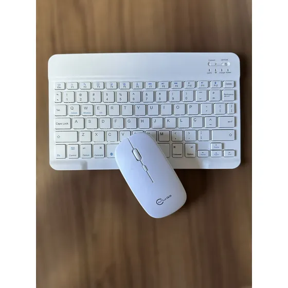 Kit Teclado Mouse Para Tablet iPad Galaxy Celular Bluetooth