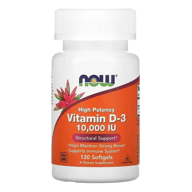 Now Foods Vitamina D-3 250 Mcg (10000 Ui) 120 Softgels