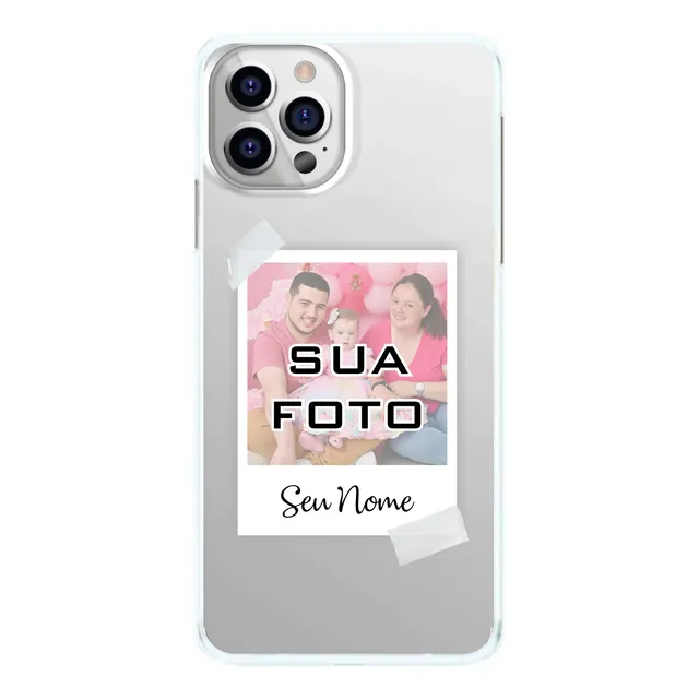 Capinha Foto Na Capinha Com Legenda Polaroid Personalizada