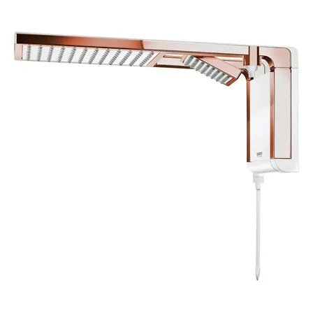 Chuveiro Acqua Duo Lorenzetti Branco/ Rose Gold 6800w Cor Branco/rosé Potência 6800 W 220v 6.8 Kw