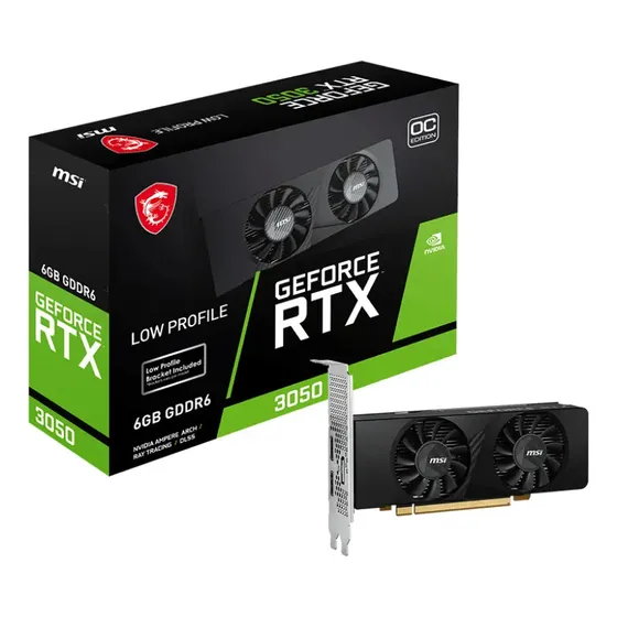Tarjeta De Video Msi Rtx 3050 Lp 6g Oc, Gddr6, Low Profile
