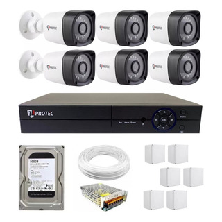 Kit Cftv 6 Câmeras Infravermelho Full Hd 1080p 2 Mp Dvr 8 Ch Kit Cftv 6 Câmeras Infravermelho Full Hd 1080p 2 Mp Dvr 8 Ch