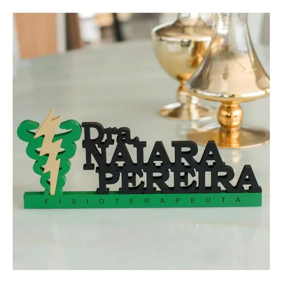 Placa De Mesa Fisioterapeuta Personalizada Nome Fisioterapia