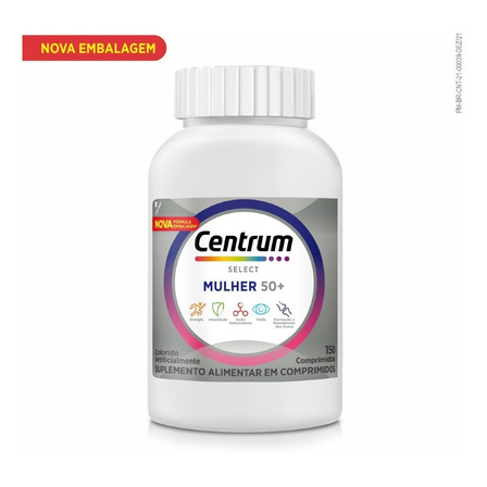 Centrum Select Mulher 50+ Com 150 Comprimidos Sabor Sem Sabor Centrum Select Mulher 50+ Com 150 Comprimidos Sabor Sem Sabor