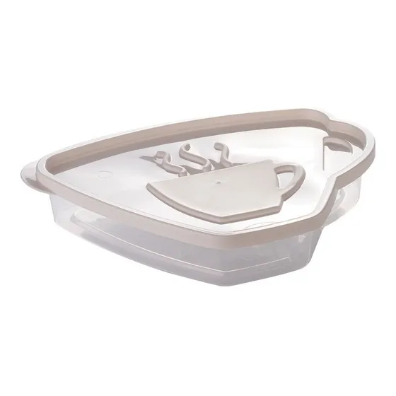 Pote Porta Filtrode Papel Coador Para Café Com Tampa 1728 Cor Bege