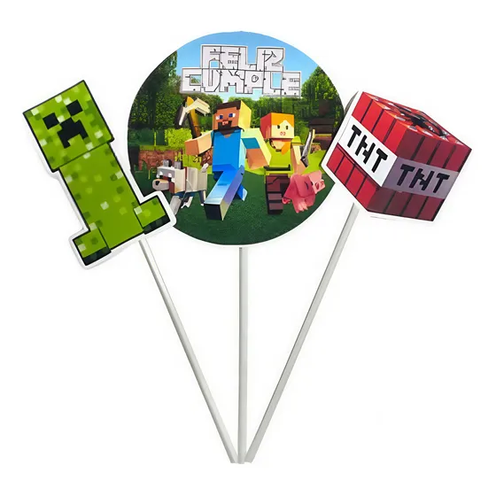 Adorno Pinche Set Feliz Cumple Varios Personajes Calumi X3u