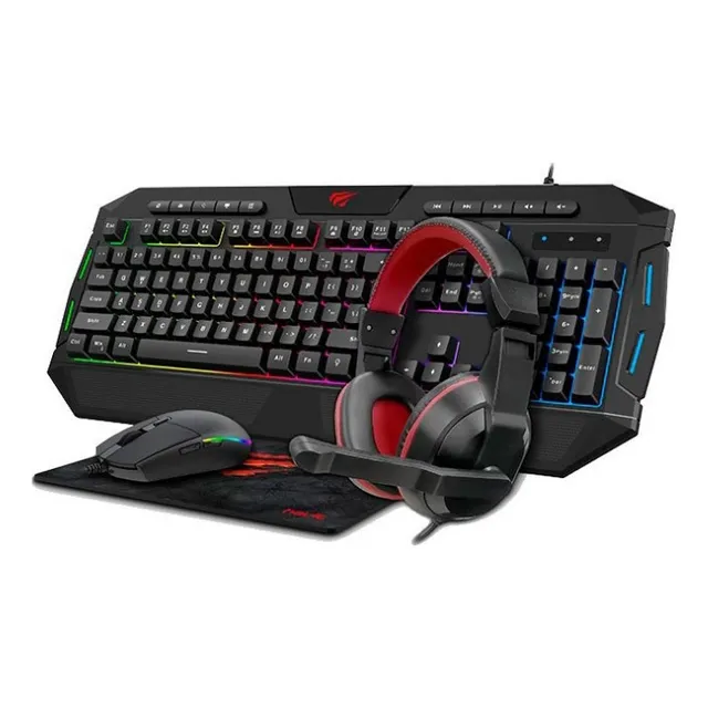 Kit Gamer Havit, Kv501cm, Teclado, Mouse, Audifonos, Pad
