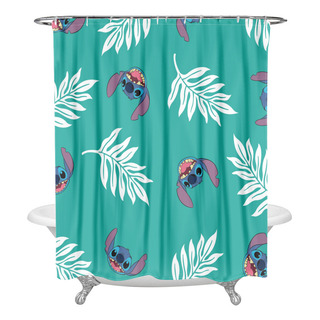 Aplicable A Set De Cortinas De Anime Stitch Shower, Aplicable A Set De Cortinas De Anime Stitch Shower,