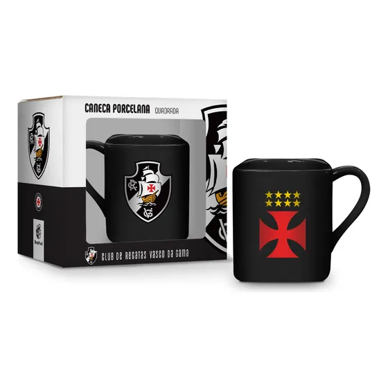Caneca Porcelana Quadrada Times Futebol Presente 220 Ml