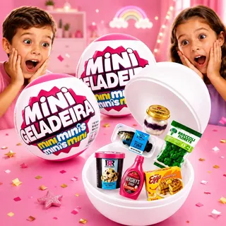 Kit 2 Bola Surpresa Mini Brands Esfera Cápsula Colecionável