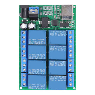 Módulo De Relé Dc12v De 8 Canales, Puerto Serie Uart, Motor Módulo De Relé Dc12v De 8 Canales, Puerto Serie Uart, Motor