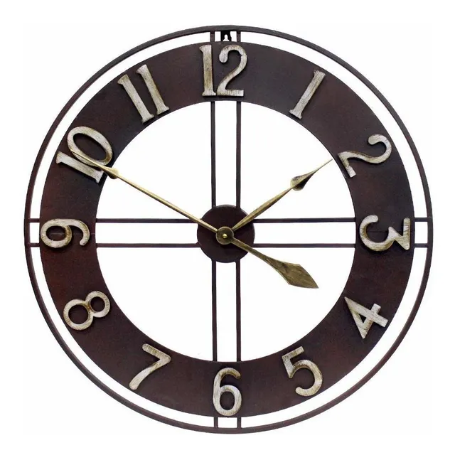 Growsun Reloj Pared 24  Metal Puro Retro Resistente Para
