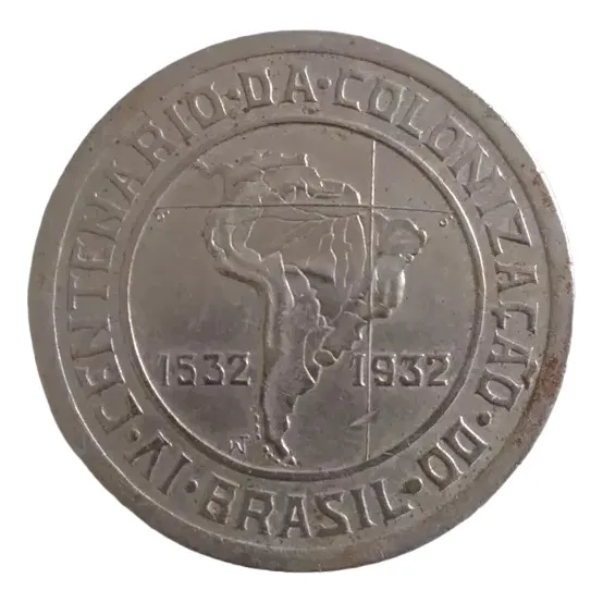 Moeda 400 Réis 1932 Iv Centenário Colonização 