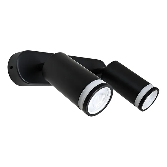 Aplique 2 Luces Negro Pared-techo Lh-3857