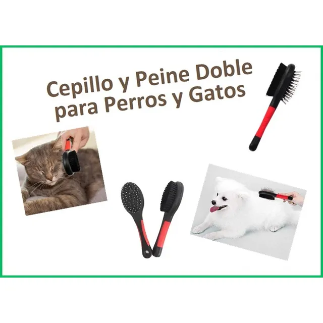 Cepillo Y Peine Doble Cara Para Perros Y Gatos