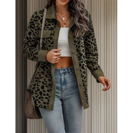Sobre Camisa Pana Animal Print Varios Colores