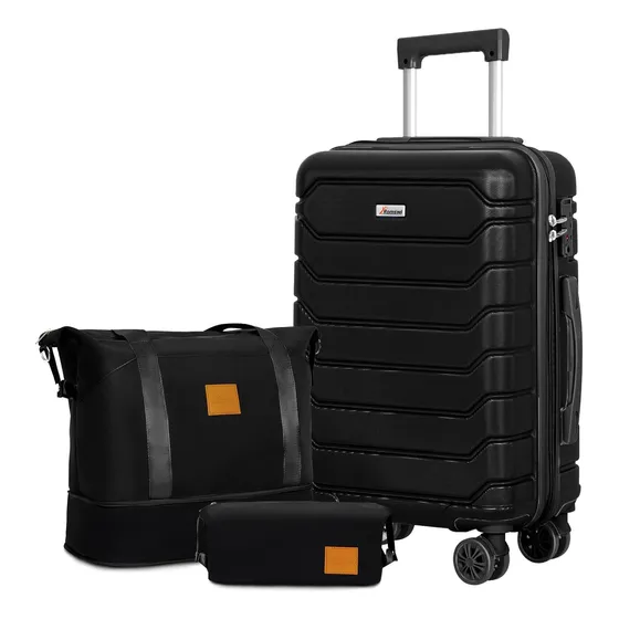 Conjunto De Maletas Romswi 20'' Hardshell Con Ruedas Y Duffl