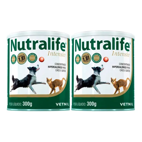 2 Nutralife Intensiv Suplemento P/ Cães E Gatos 300g Vetnil
